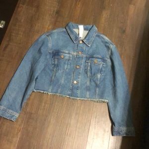 Vs pink cut off jean jacket